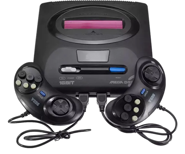 Игровая приставка Sega Mega Drive 2 (368 встроенных игр + поддержка картриджей) ретро консоль черная (24335-Sega2_468)