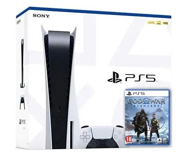 Sony PlayStation 5 White 825Gb + God of War: Ragnarok (русская версия)