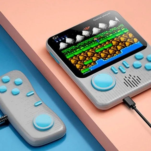 Ретро игровая приставка SUP G7 Game Box Portable 666 in 1 AV Gray [74653]