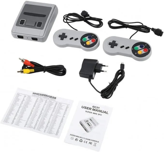 Ретро игровая консоль приставка 620 игр с 2 джойстиками UKC Game Box Dendy Super Mini