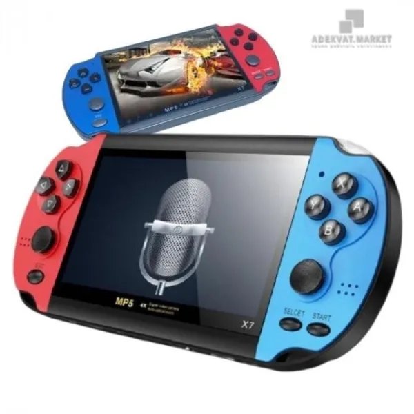 Игровая консоль PSP X7 MP5+3000 игр 4.3 дюйм | Портативная игровая приставка встроенный литий-ионный аккумулятор наушники в комплекте ретро игры