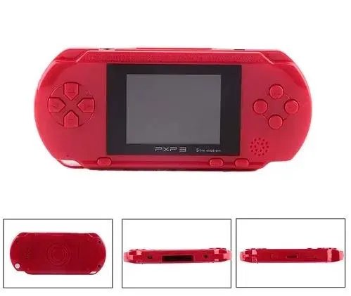 Игровая приставка PXP3 16bit и подключением к телевизору + 2 картриджа Красный