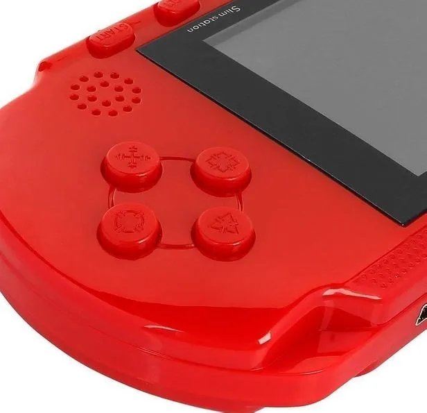 Игровая приставка PXP3 16bit и подключением к телевизору + 2 картриджа Красный