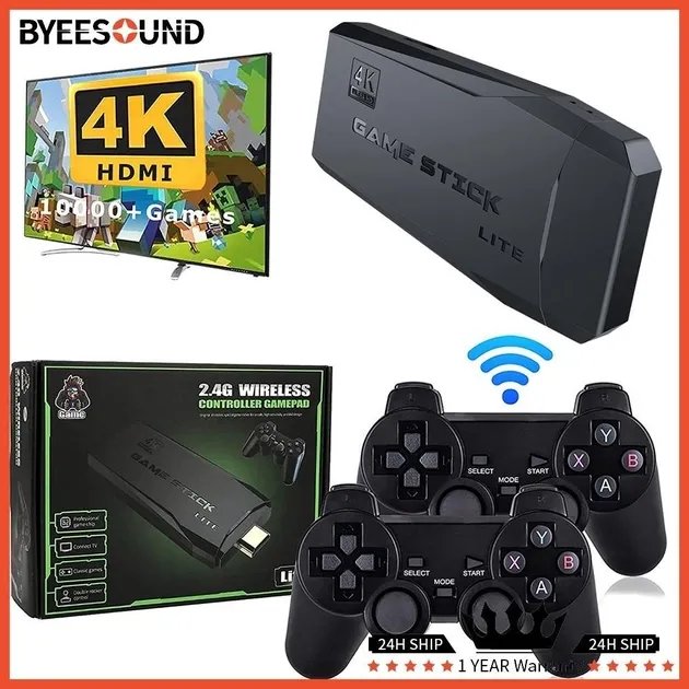Игровая приставка GameStick 4k 10000 игр. Беспроводная Ретро