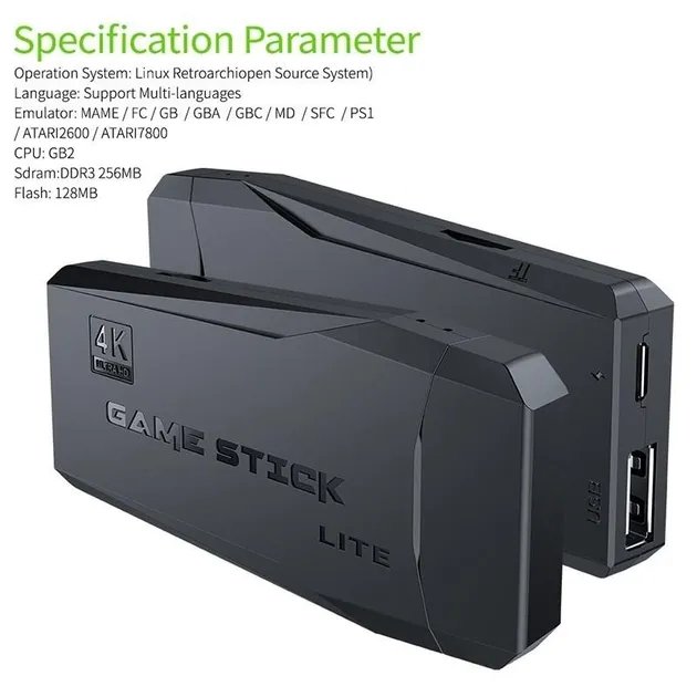 Игровая приставка GameStick 4k 10000 игр. Беспроводная Ретро