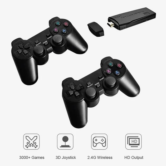 Игровая приставка GameStick 4k 10000 игр. Беспроводная Ретро