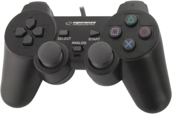 Проводной геймпад Esperanza Vibration PC/PS2/PS3 Black (EG106)