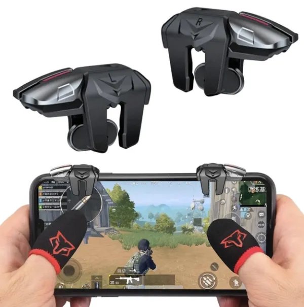 Комплект SARAFOX Game Trigger: cенсорные напальчники, два триггера G21 для мобильного гейминга/игр/киберспорта/телефона iOS, Android с автокликером
