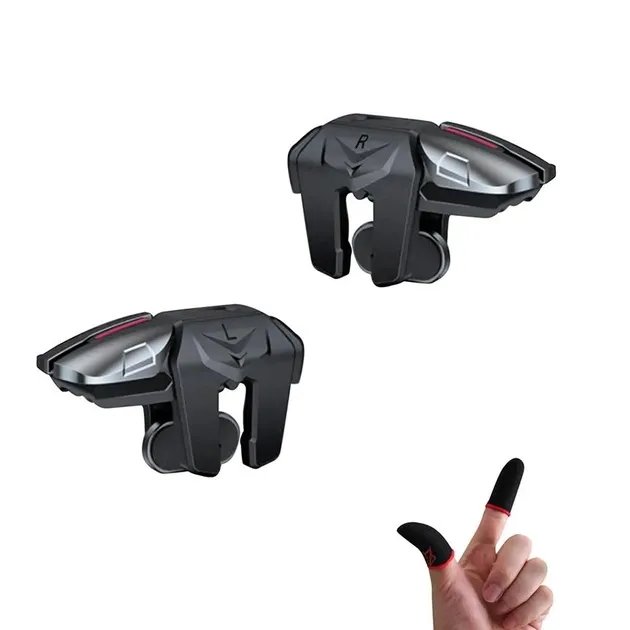 Комплект SARAFOX Game Trigger: cенсорные напальчники, два триггера G21 для мобильного гейминга/игр/киберспорта/телефона iOS, Android с автокликером