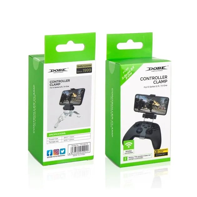 Держатель-зажим DOBE для мобильного телефона для геймпада Microsoft Wireless Controller приставки-консоли Xbox Series S | X, Xbox One