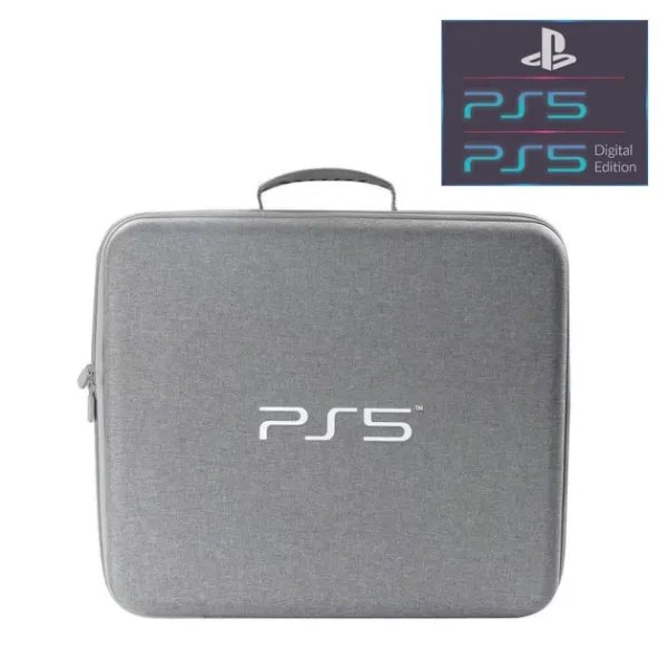 Дорожная сумка-кейс для переноски консоли Sony PlayStation PS5 / PS5 Digital Edition / два геймпада DualSense / игровые приставки / водонепроницаемый материал