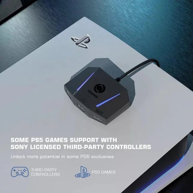 Адаптер-конвертер (HUB) LEADJOY VX AimBox для игровой клавиатуры и мыши PS4 / N-Switch / Xbox One, series X/S