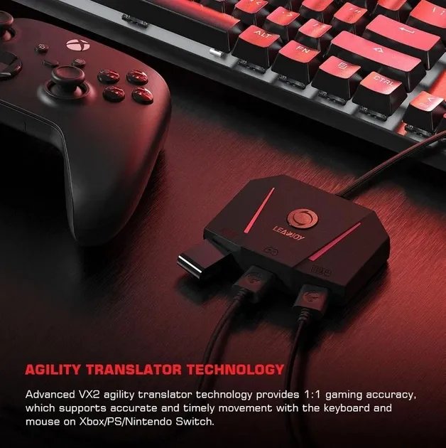 Конвертер клавиатуры и мышки LeadJoy VX2 AimBox для консолей PS4 XBOX Series Nintendo Switch