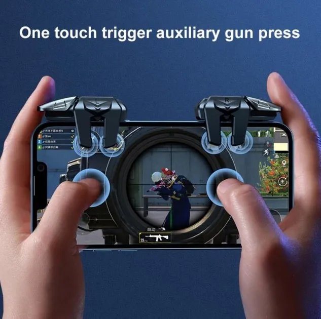 Игровые триггеры G21 для смартфона курки двойные на 6 пальцев с напальчниками