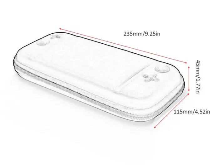 Чехол кейс Woopower с ручкой для Nintendo Switch Lite Black