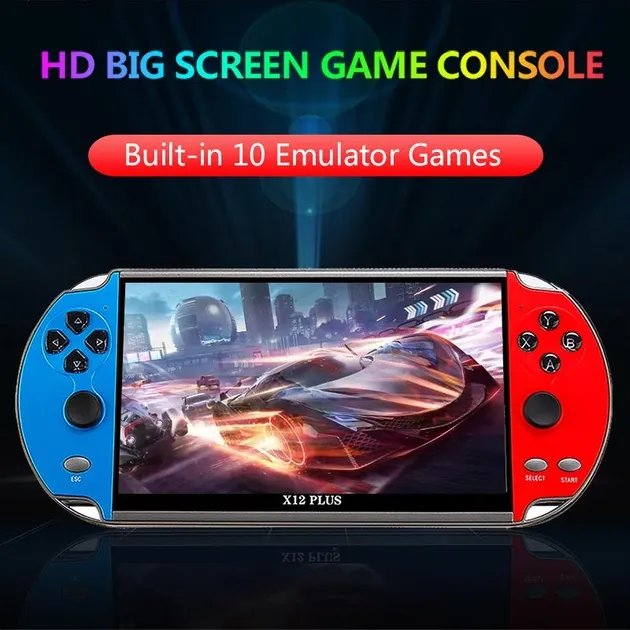 Портативная игровая консоль X12 Plus 7.1 дюйма (22000+ ретро игр)
