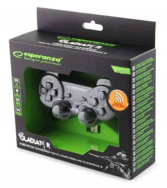 Беспроводной геймпад Esperanza Gladiator PC/PS3 Black (EGG108K)