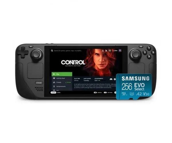 Valve Steam Deck 64GB Black + Карта Памяти Samsung 256Gb