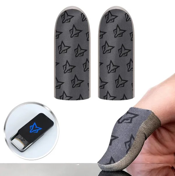 Игровые напальчники для сенсорного экрана телефона Sarafox C1 серые 1 пара + металлический бокс PUBG Mobile Call Of Duty 2 StandOFF