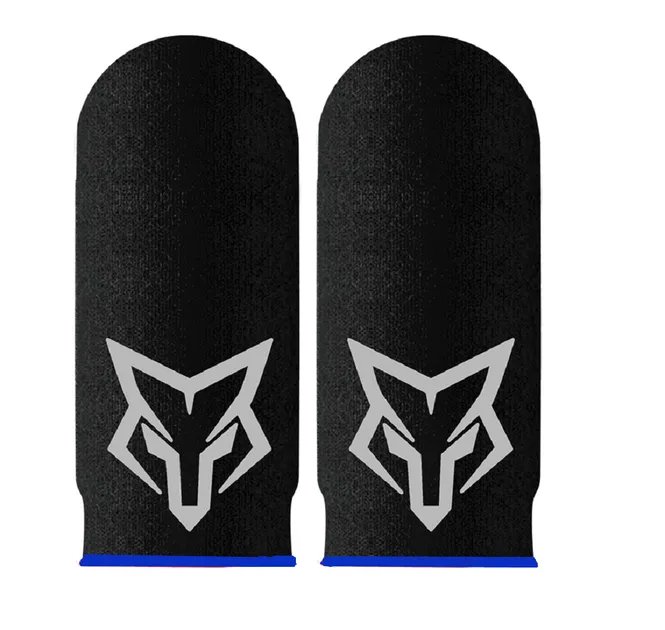 Ігрові напальчники для сенсорного екрану телефона Sarafox Wasp Feelers v6 2 пари (4шт) з синім манжетом + бокс PUBG Mobile Call Of Duty 2 StandOFF