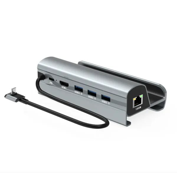 Док-станция 6 в 1 VKTECH HC86 для Steam Deck / LAN / HDMI / USB / Grey