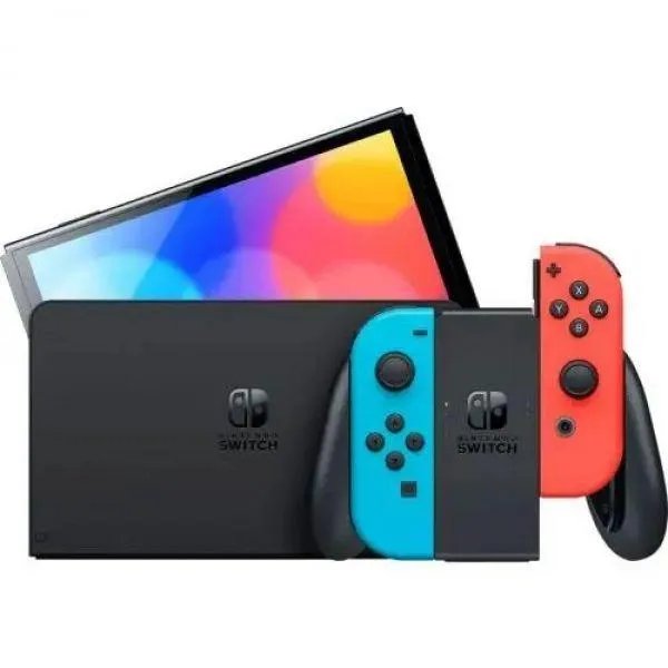 Nintendo Switch (OLED model) Neon Blue-Red + Игра Mortal Kombat 11 Ultimate Edition (русская версия)