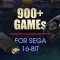 Игровая консоль приставка беспроводная портативная SEGA Y2 SG Bluetooth на 900 игр 2 джойстика (474504-Prob) Черная