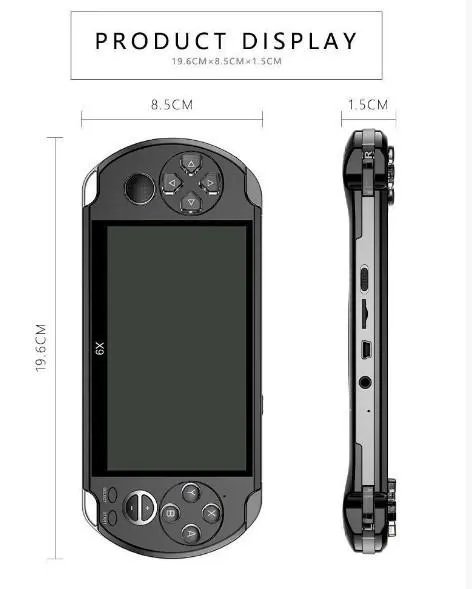 Портативная игровая приставка консоль UKC PSP X7 экран 5.1" большой экран для фильмов и игр