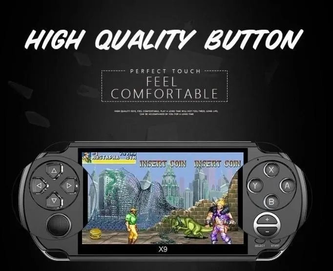 Игровая портативная консоль PSP X7 приставка с экраном 5,1 дюймов ТВ-выход Черный