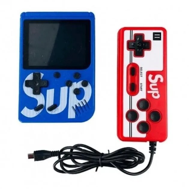 Портативная игровая консоль с джойстиком 400 игр Game Sup 8283 ретро Blue