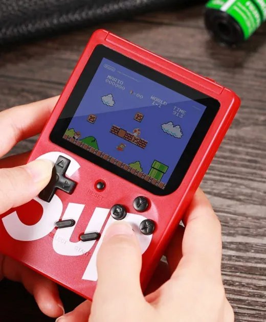 Портативная игровая консоль с джойстиком 400 игр Game Sup 8283 ретро red