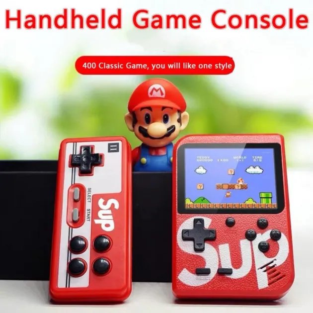 Портативная игровая консоль с джойстиком 400 игр Game Sup 8283 ретро red