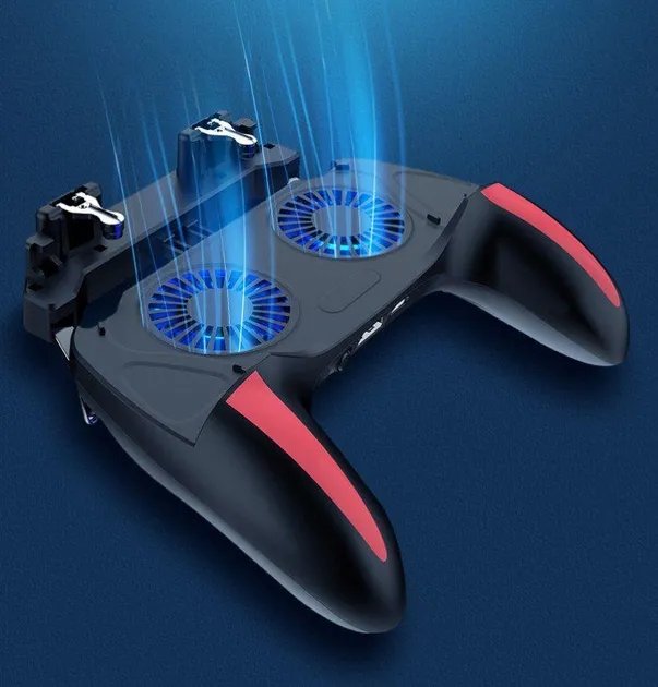 Беспроводной геймпад триггер Shooter Pubg Mobile H10 с вентилятором охлаждения 5000 мАч