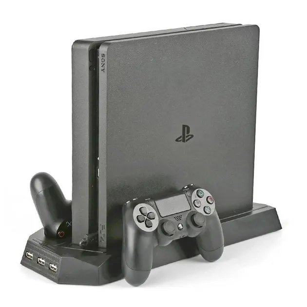 Вертикальная охлаждающая зарядная подставка DOBE для Sony Playstation 4 Slim Black