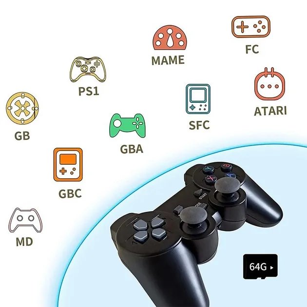 Игровая консоль Data Frog M8 Game Stick Lite 64GB ТВ приставка геймстик +20000 видеоигр (753-1)