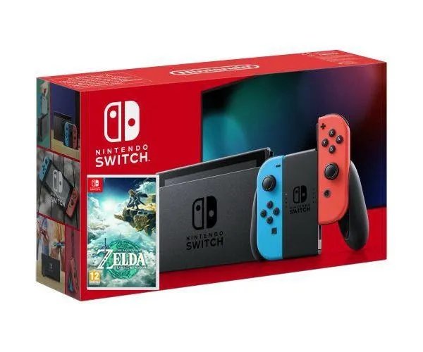 Nintendo Switch Neon Blue-Red (Upgraded version) + The Legend of Zelda: Tears of the Kingdom (русская версия)