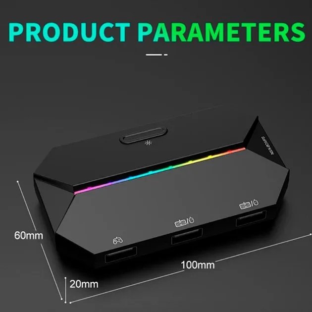 Адаптер мыши и клавиатуры BauTech G6L для Xbox PS3 PS4 Nintendo Switch чёрный (1012-280-00)
