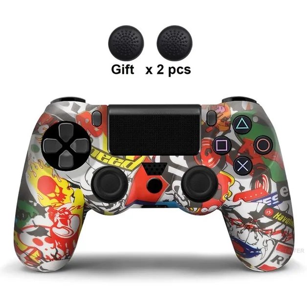 Чехол силиконовый для геймпада PS4 Dualshock 4 Painting Bomb