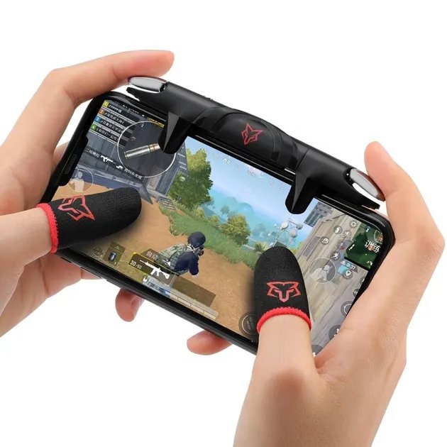 Комплект триггеры E-sports Sarafox G5 с макросом напальчники V1 для телефона pubg standoff cod ios android