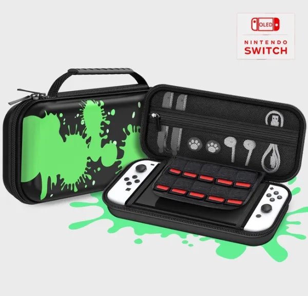 Захисний кейс-чохол BEBONCOOL для ігрової консолі Nintendo Switch / Nintendo Switch OLED, жорсткий футляр для перенесення NS приставки, Joy-Con, слоти для ігрових картриджів