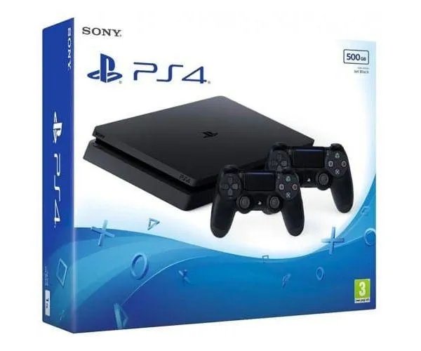 Sony Playstation 4 Slim 500Gb + DualShock 4 (Version 2) (black)