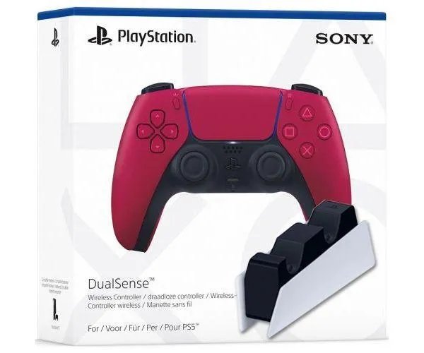 Sony DualSense (Cosmic Red) + Зарядная станция Sony DualSense Charging Station