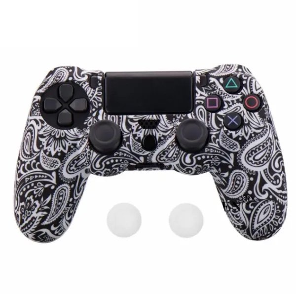 Чехол силиконовый для геймпада PS4 Dualshock 4 White Leaf
