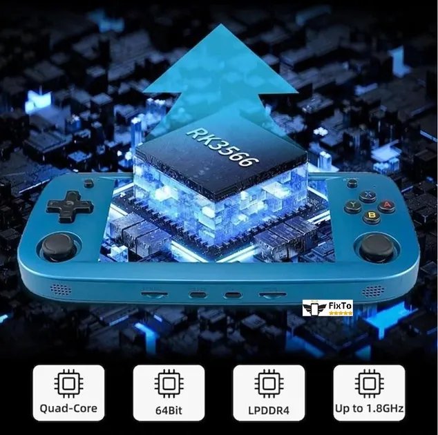 Игровая приставка портативная ретро консоль Anbernic RG503 OLED Retro Game 64 ГБ 4193 игр Синяя