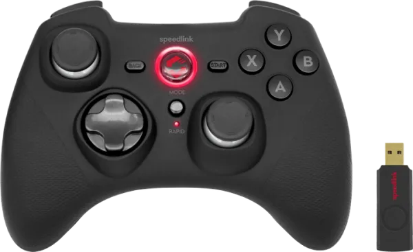 Геймпад беспроводной SPEEDLINK RAIT Gamepad - Wireless - for PC/PS3/Switch/OLED rubber-black (SL-650110-BK)