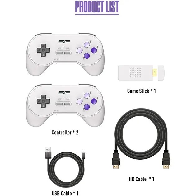 Ретро игровая приставка Data frog 16-bit 900 in 1 HDMI Dongle Y2 SFC [81996]