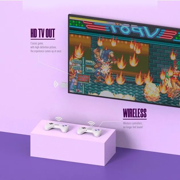 Ретро игровая приставка Data frog 16-bit 900 in 1 HDMI Dongle Y2 SFC [81996]