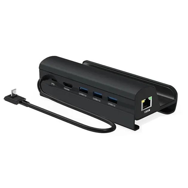 Док-станция 6 в 1 VKTECH HC86 для ASUS ROG ALLY / LAN / HDMI / USB / Black
