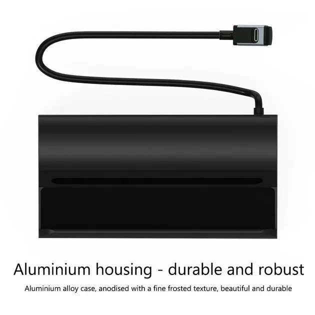 Док-станция 6 в 1 VKTECH HC86 для ASUS ROG ALLY / LAN / HDMI / USB / Black