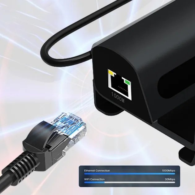 Док-станция 6 в 1 VKTECH HC86 для ASUS ROG ALLY / LAN / HDMI / USB / Black